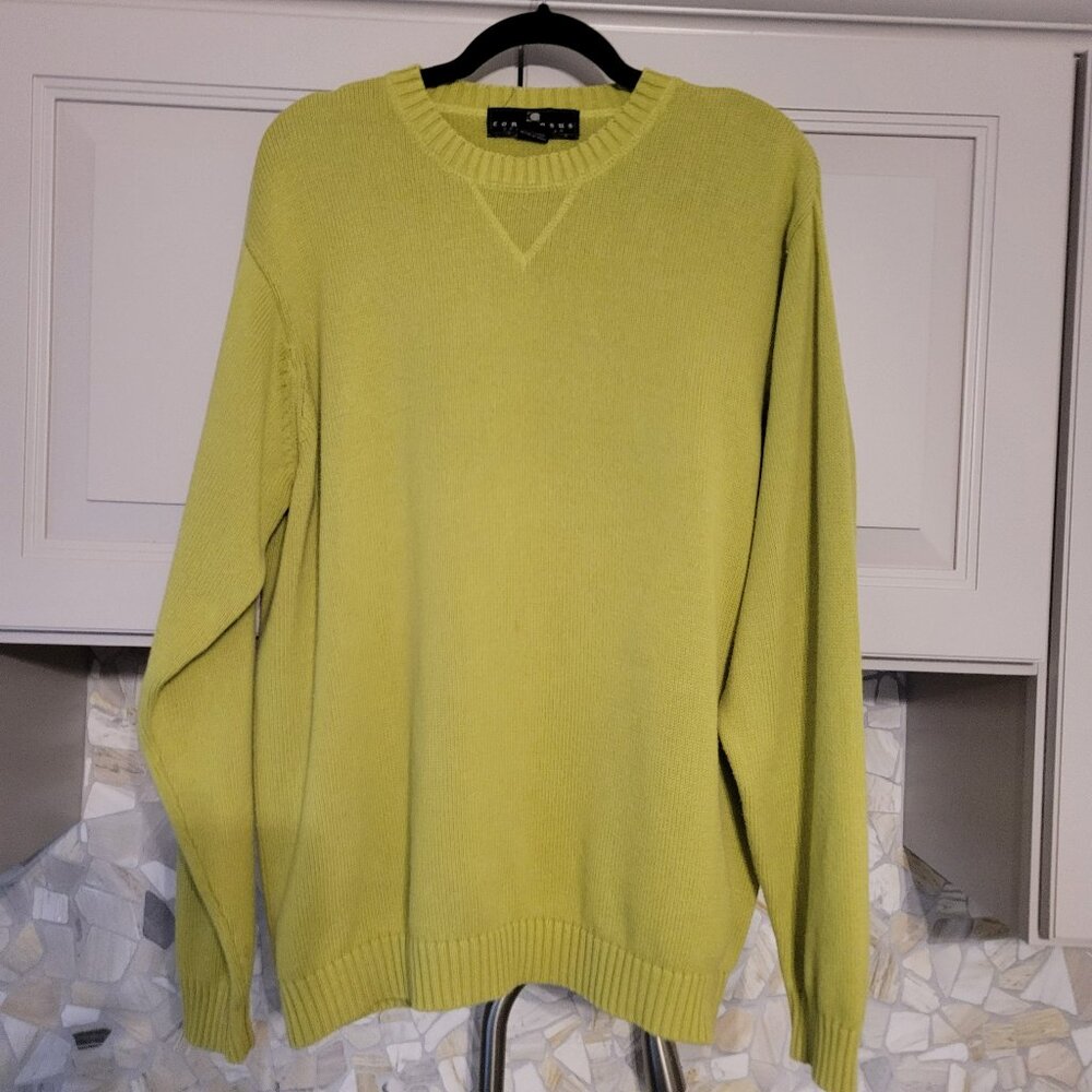 Consensus Men's XL Long Sleeve Comfortable Green Sweater